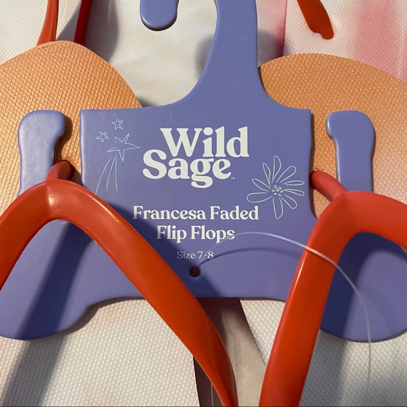 **FREE** WILD SAGE Francesca Ombre Women's Flip Flops in Orange - Picture 7 of 8